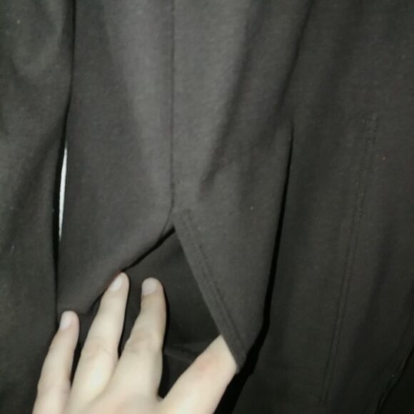 Eileen FISCHER Dark Chocolate LagenlookZipper Front Long Cardigan / Blazer Small - Picture 6 of 13